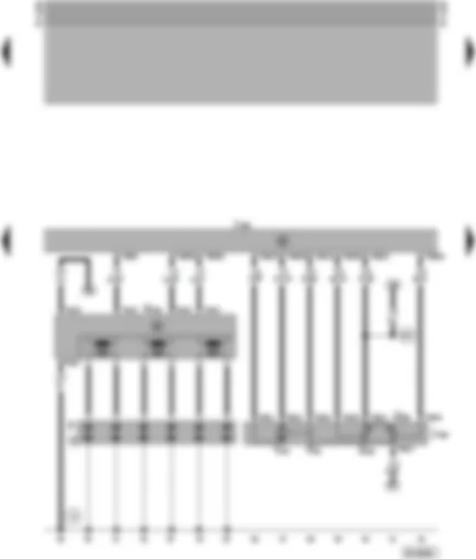 Электросхемa  VW TRANSPORTER 1998 - Блок управления Motronic - система зажигания - блок дроссельной заслонки