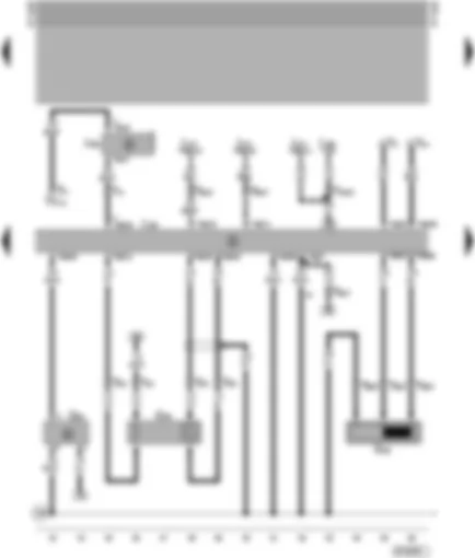 Электросхемa  VW TRANSPORTER 1998 - Блок управления Motronic - лямбда-зонд - датчик Холла - датчик числа оборотов двигателя - соединение с системой самодиагностики 