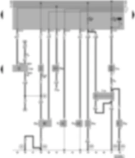 Электросхемa  VW TRANSPORTER 1998 - Блок управления Motronic - датчик скорости - датчик давления масла - система прокачки ОЖ после выкл. двигателя - запорный клапан системы охлаждения - нагревательный резистор системы вентиляции картера двигателя