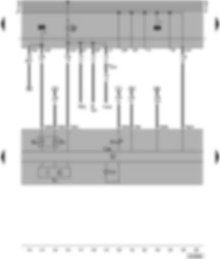 Электросхемa  VW TRANSPORTER 1998 - Комбинация приборов - указатель уровня топлива - сигнализатор низкого уровня ОЖ/указатель температуры ОЖ