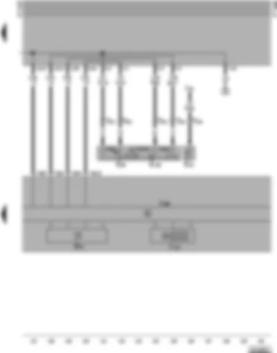 Электросхемa  VW TRANSPORTER 1998 - Комбинация приборов - многофункциональный дисплей - спидометр - выключатель очистителя заднего стекла