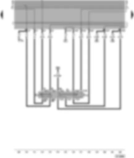 Электросхемa  VW TRANSPORTER 1999 - Переключатель указателей поворота - выключатель ближнего света и светового сигнала (вкл. дальний свет) - выключатель стояночных огней