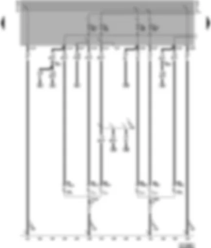 Электросхемa  VW TRANSPORTER 1999 - Фары (а/м с удлиненной передней частью) - остановочные огни
