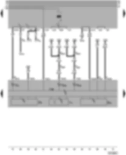 Электросхемa  VW TRANSPORTER 1999 - Комбинация приборов - тахометр - указатель пробега - спидометр - контрольные лампы указателей поворота