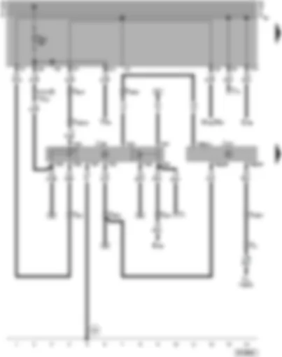 Wiring Diagram  VW TRANSPORTER 1999 - Automatic gearbox control unit - starter inhibitor and reversing light relay