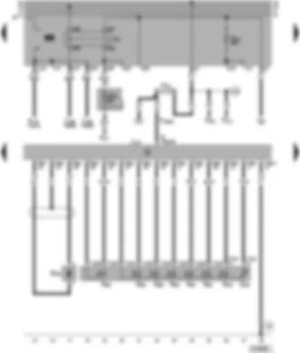 Wiring Diagram  VW TRANSPORTER 1999 - Automatic gearbox control unit - solenoid valves - vehicle speed sender