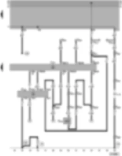 Wiring Diagram  VW TRANSPORTER 1999 - Automatic gearbox control unit - multi-function switch - selector lever lock solenoid