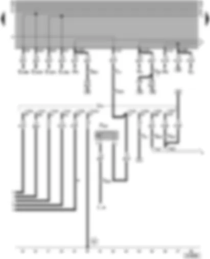 Wiring Diagram  VW TRANSPORTER 1999 - Trailer socket - rear fog light switch-off