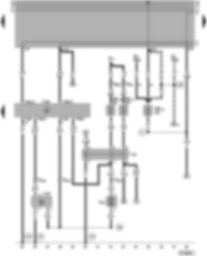 Wiring Diagram  VW TRANSPORTER 1999 - Climatronic control unit - rear blower fuse - blower relay - rear warm air blower