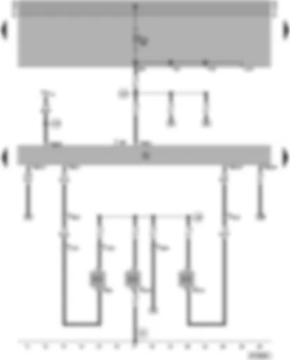 Wiring Diagram  VW TRANSPORTER 2002 - Climatronic control unit - refrigerant circuit solenoid valve - two-way valve for coolant shut-off - additional heat exchanger valve