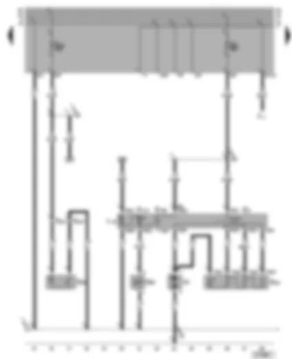 Wiring Diagram  VW TRANSPORTER 1999 - Fresh air blower - fresh air blower switch - fresh and recirculating air flap two-way valve - fresh air/air recirculating flap switch - glove box light