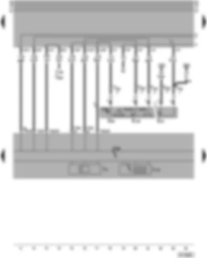 Электросхемa  VW TRANSPORTER 1999 - Комбинация приборов - многофункциональный дисплей - выключатель очистителя заднего стекла
