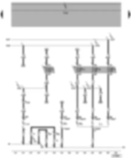 Электросхемa  VW TRANSPORTER 2004 - Предохранители - двухнитиевая лампа для правой фары
