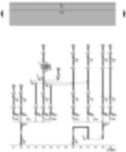 Электросхемa  VW TRANSPORTER 2005 - Лампа левых стоп-сигнала и габаритного огня - Лампа правых стоп-сигнала и габаритного огня - фонари заднего хода