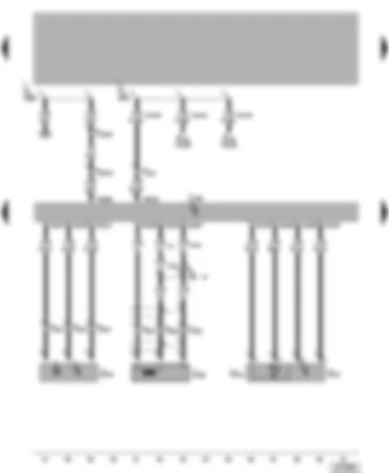 Электросхемa  VW TRANSPORTER 2004 - Блок управления системы впрыска дизельного двигателя - датчик числа оборотов двигателя - датчик давления наддува - датчик Холла - датчик температуры воздуха на впуске