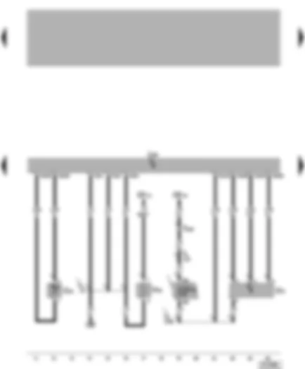 Электросхемa  VW TRANSPORTER 2004 - Блок управления системы впрыска дизельного двигателя - датчик температуры охлаждающей жидкости - расходомер воздуха - нагревательный резистор системы вентиляции картера двигателя