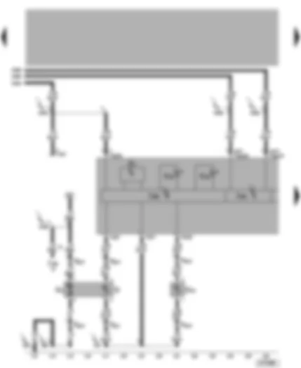 Wiring Diagram  VW TRANSPORTER 2004 - Dash panel inser - data bus diagnostic interface - fuel gauge sender - fuel system pressurisation pump - coolant shortage indicator sender - warning lamps