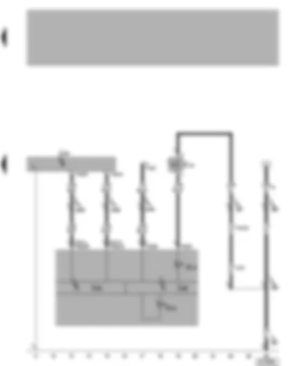 Wiring Diagram  VW TRANSPORTER 2004 - Airbag control unit - control unit in dash panel insert - warning lamps - driver side belt switch