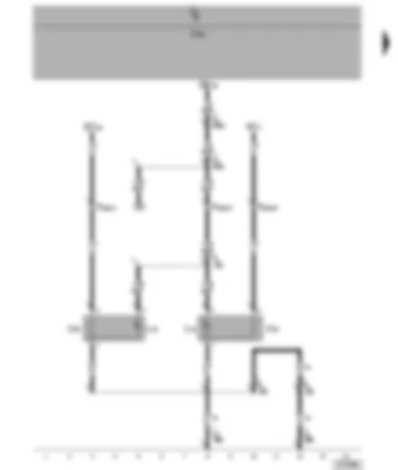 Wiring Diagram  VW TRANSPORTER 2005 - Fuses - 12 V socket -2- - 12 V socket -4-