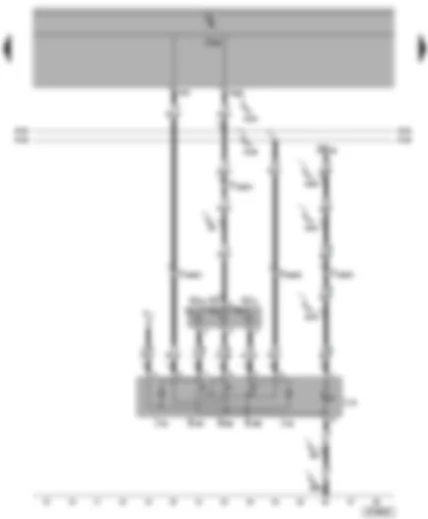 Электросхемa  VW TRANSPORTER 2004 - Плафон освещения салона - передний - фонарь для чтения со стороны водителя и переднего пассажира (только для а/м с консолью крыши)