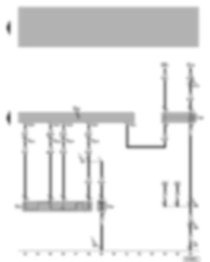Электросхемa  VW TRANSPORTER 2004 - Приточный вентилятор задний - балластное сопротивление заднего приточного вентилятора - разделительное реле приточного вентилятора - выключатель климатической установки