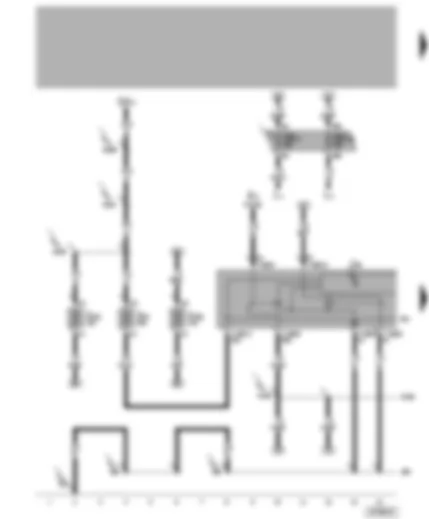 Wiring Diagram  VW TRANSPORTER 2004 - Fuses - taxi alarm system control unit - headlight dipper/flasher switch