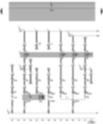 Электросхемa  VW TRANSPORTER 2004 - Предохранители - двухнитиевая лампа фары - исполнительный электродвигатель корректора левой фары - лампа стояночного огня - лампа переднего левого указателя поворота