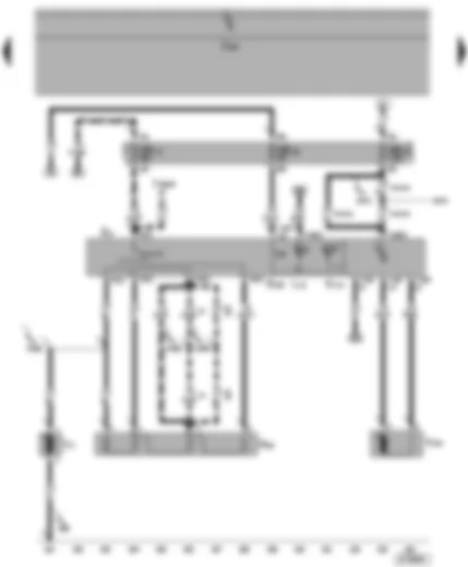 Электросхемa  VW TRANSPORTER 2004 - Предохранители - выключатель приточного вентилятора - переключатель приточная вентиляция/рециркуляция - приточный вентилятор - исполнительный электродвигатель заслонок приточной вентиляции/рециркуляции