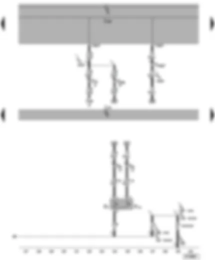 Электросхемa  VW TRANSPORTER 2004 - Центральный блок управления систем комфорта - выключатель освещения багажного отсека - концевой выключатель в подъёмной двери багажного отсека