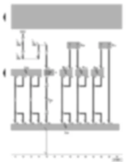 Wiring Diagram  VW TRANSPORTER 2004 - Control unit with display for radio and navigation system - aerial selection control unit - aerial - aerial amplifier - fuse