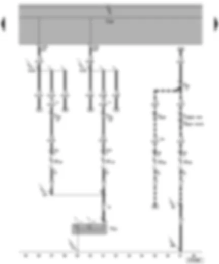 Wiring Diagram  VW TRANSPORTER 2004 - Onboard supply control unit - left and right side mounted turn signal bulb - high level brake light bulb