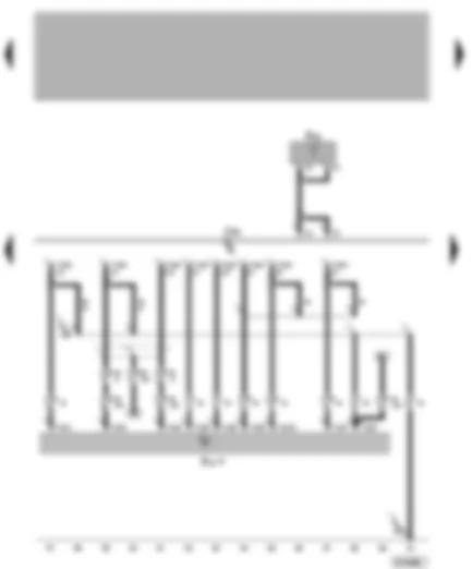 Wiring Diagram  VW TRANSPORTER 2004 - Control unit with display for radio and navigation system - CD changer - navigation system aerial