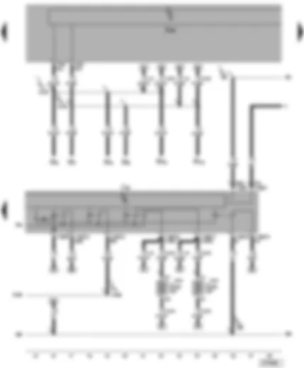 Wiring Diagram  VW TRANSPORTER 2004 - Alarm system control unit - onboard supply control unit - turn signal bulb