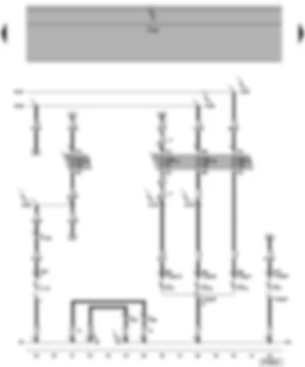 Электросхемa  VW TRANSPORTER 2004 - Предохранители - лампа ближнего света правой фары - лампа дальнего света правой фары - лампа правого стояночного огня - лампа переднего правого указателя поворота