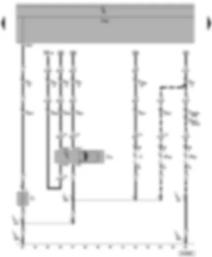 Wiring Diagram  VW TRANSPORTER 2004 - Onboard supply control unit - heated rear window - rear window wiper motor - number plate light - high level brake light bulb