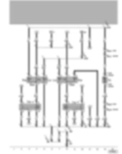 Wiring Diagram  VW TRANSPORTER 2004 - Roof ventilator - switch-over relay for roof ventilator - change-over switch warning lamp for roof ventilator - roof ventilator switch