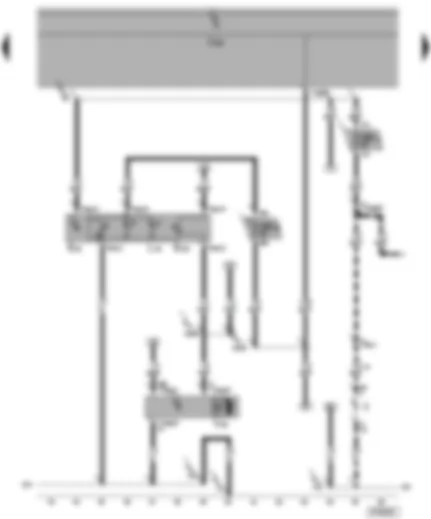 Wiring Diagram  VW TRANSPORTER 2004 - Onboard supply control unit - headlight range control regulator - right headlight range control motor - illumination regulators - switches and instruments - number plate light