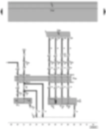 Электросхемa  VW TRANSPORTER 2004 - Концевой выключатель задней правой двери - привод центрального замка задней правой двери - контактная планка правой сдвижной двери - электродвигатель центрального замка в задней правой двери