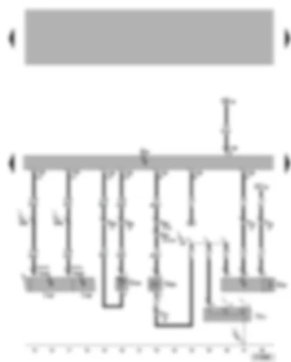 Электросхемa  VW TRANSPORTER 2008 - Датчик температуры хладагента - датчик высокого давления - регулировочный клапан компрессора - выключатель климатической установки - диагностический интерфейс шин данных