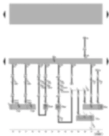Wiring Diagram  VW TRANSPORTER 2008 - Refrigerant temperature sender - high pressure sender - air conditioning system compressor regulating valve - data bus diagnostic interface - air conditioning system switch