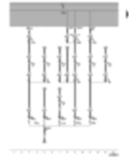 Wiring Diagram  VW TRANSPORTER 2008 - Left brake and tail light bulb - rear left fog light bulb - rear left turn signal bulb - left reversing light bulb