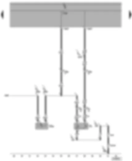 Электросхемa  VW TRANSPORTER 2004 - Выключатель освещения багажного отсека - плафон освещения багажного отсека - левый