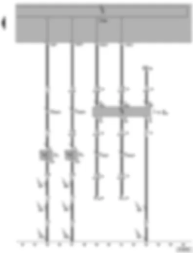 Электросхемa  VW TRANSPORTER 2004 - Концевой выключатель двери водителя и переднего пассажира - концевой выключатель задней двери левой и правой - двойное инвертирующее реле