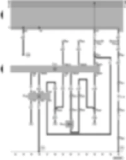 Wiring Diagram  VW TRANSPORTER 1998 - Automatic gearbox control unit - multi-function switch - selector lever lock solenoid