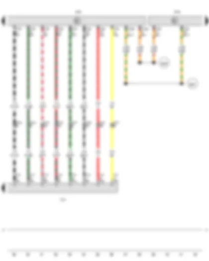 Wiring Diagram  VW TRANSPORTER 2017 - Trailer detector control unit - Onboard supply control unit - Trailer socket