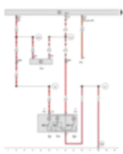 Wiring Diagram  VW TRANSPORTER 2017 - Interior monitoring switch - Onboard supply control unit - Fuse 5 on fuse holder C - Front interior light