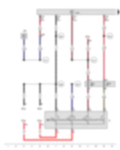 Wiring Diagram  VW TRANSPORTER 2017 - Ignition/starter switch - Onboard supply control unit - Fuse 21 on fuse holder C - Fuse 23 on fuse holder C - Fuse 26 on fuse holder C - Fuse 38 on fuse holder C - Fuse 39 on fuse holder C - Fuse 55 on fuse holder C - Fuse 56 on fuse holder C