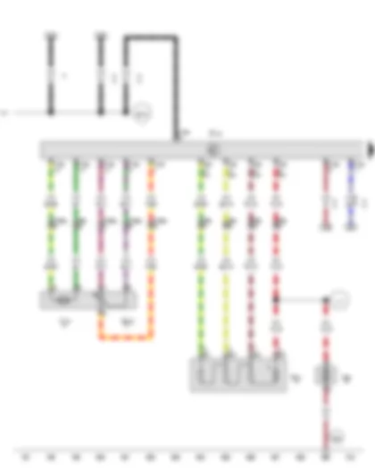 Wiring Diagram  VW TRANSPORTER 2017 - Series resistor for rear fresh air blower - Rear fresh air blower - Rear temperature flap control motor