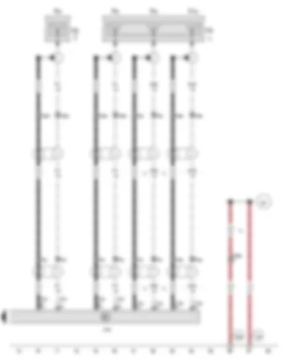 Wiring Diagram  VW TRANSPORTER 2017 - Control unit 1 for information electronics - Aerial connection - GPS aerial - Radio aerial 2 - Digital radio aerial - Driver side exterior mirror