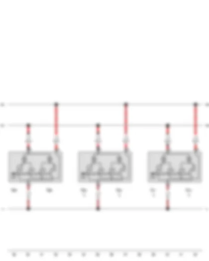 Wiring Diagram  VW TRANSPORTER 2017 - Rear left reading light - Rear right reading light - Left centre reading light - Right centre reading light - Front left reading light - Front right reading light
